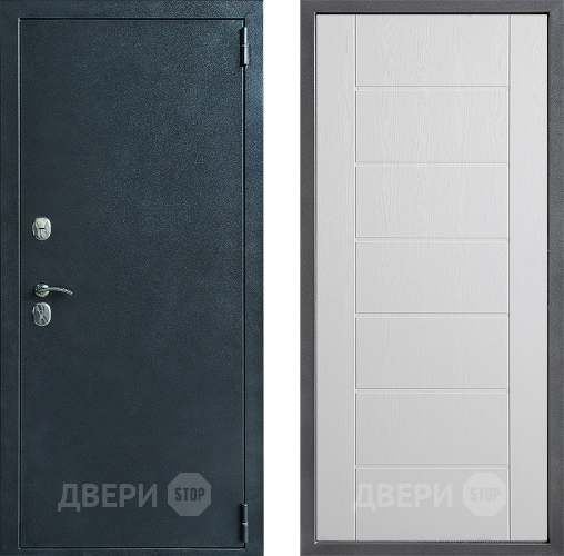 Входная металлическая Дверь Дверной континент ДК-70 Дизайн ФЛ-Лайн Белое дерево в Павловском Посаде