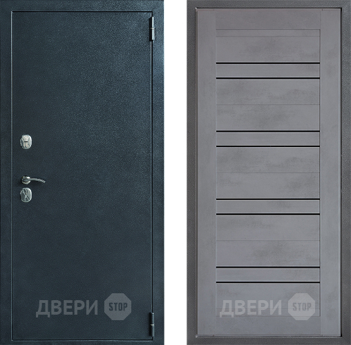 Входная металлическая Дверь Дверной континент ДК-70 Дизайн ФЛ-49 Бетон серый в Павловском Посаде