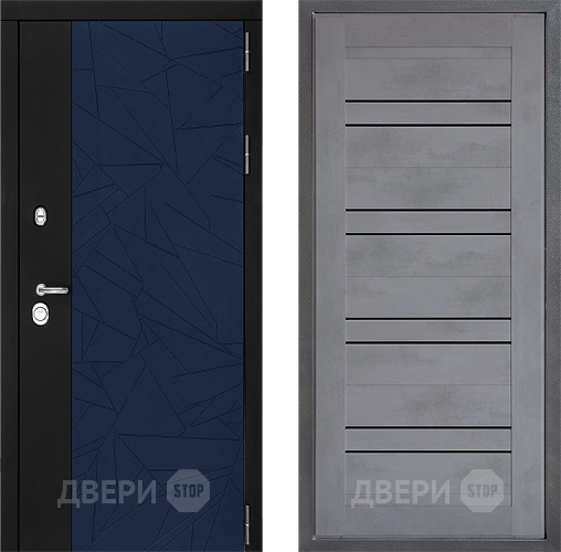 Входная металлическая Дверь Дверной континент ДК-9 ФЛ-49 Бетон серый в Павловском Посаде