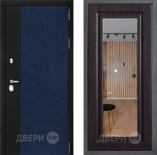Дверь Дверной континент ДК-9 ФЛЗ Зеркало Венге в Павловском Посаде