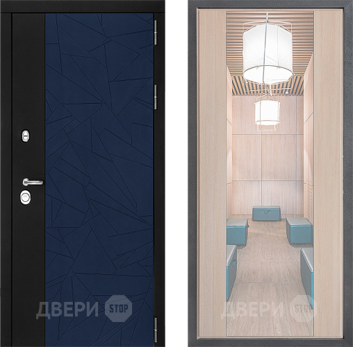 Входная металлическая Дверь Дверной континент ДК-9 ФЛЗ-1 Зеркало Капучино в Павловском Посаде