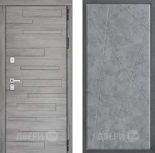 Входная металлическая Дверь Дверной континент ДК-10 ФЛ-655 Бетон серый в Павловском Посаде