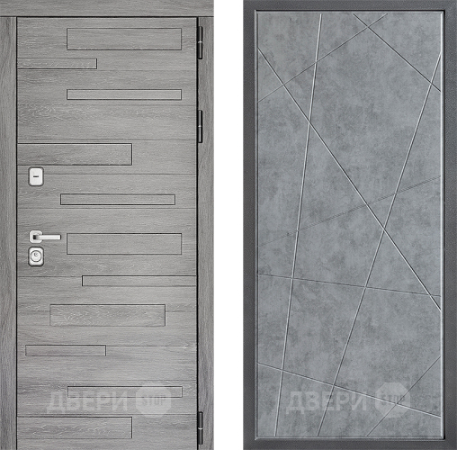Входная металлическая Дверь Дверной континент ДК-10 ФЛ-655 Бетон серый в Павловском Посаде