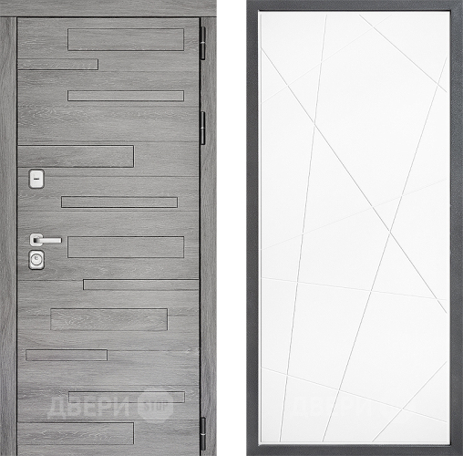 Входная металлическая Дверь Дверной континент ДК-10 ФЛ-655 Белый софт в Павловском Посаде