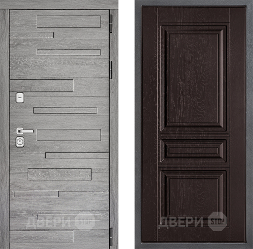 Входная металлическая Дверь Дверной континент ДК-10 ФЛ-243 Дуб шоколадный в Павловском Посаде