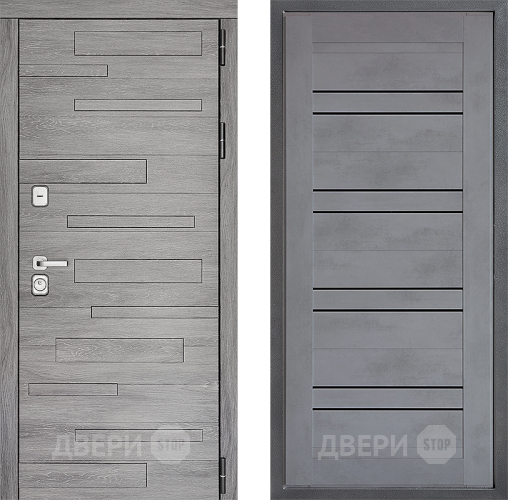 Входная металлическая Дверь Дверной континент ДК-10 ФЛ-49 Бетон серый в Павловском Посаде