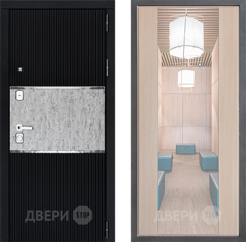 Входная металлическая Дверь Дверной континент ДК-13 ФЛЗ-1 Зеркало Капучино в Павловском Посаде