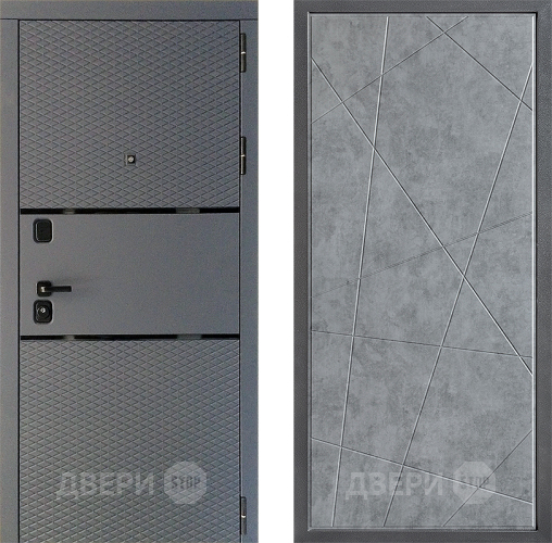 Дверь Дверной континент Диамант Дизайн ФЛ-655 Бетон серый в Павловском Посаде
