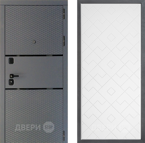 Дверь Дверной континент Диамант Дизайн ФЛ-Тиффани Белый софт в Павловском Посаде
