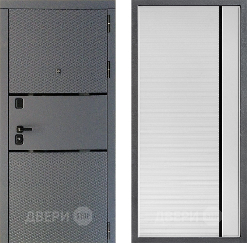 Дверь Дверной континент Диамант Дизайн ФЛ-757 Черное Стекло Софт милк в Павловском Посаде