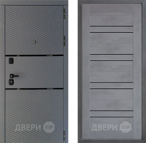 Дверь Дверной континент Диамант Дизайн ФЛ-49 Бетон серый в Павловском Посаде
