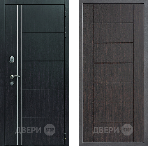 Входная металлическая Дверь Дверной континент Теплолюкс Дизайн ФЛ-Лайн Венге в Павловском Посаде