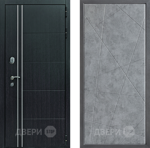 Входная металлическая Дверь Дверной континент Теплолюкс Дизайн ФЛ-655 Бетон серый в Павловском Посаде