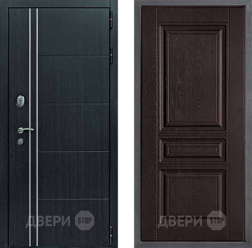 Входная металлическая Дверь Дверной континент Теплолюкс Дизайн ФЛ-243 Дуб шоколадный в Павловском Посаде