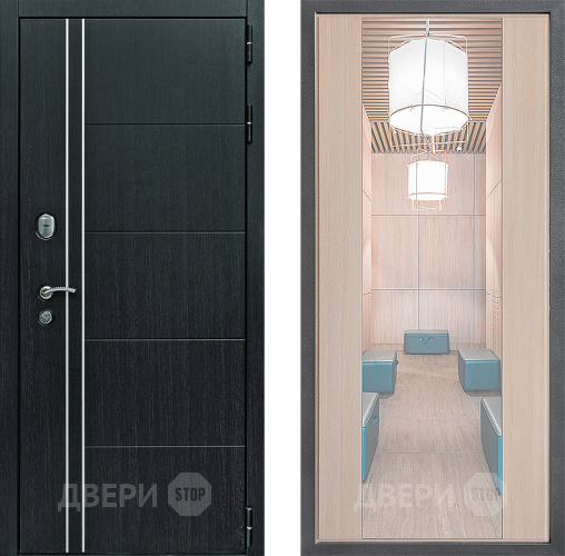 Дверь Дверной континент Теплолюкс Дизайн ФЛЗ-1 Зеркало Капучино в Павловском Посаде