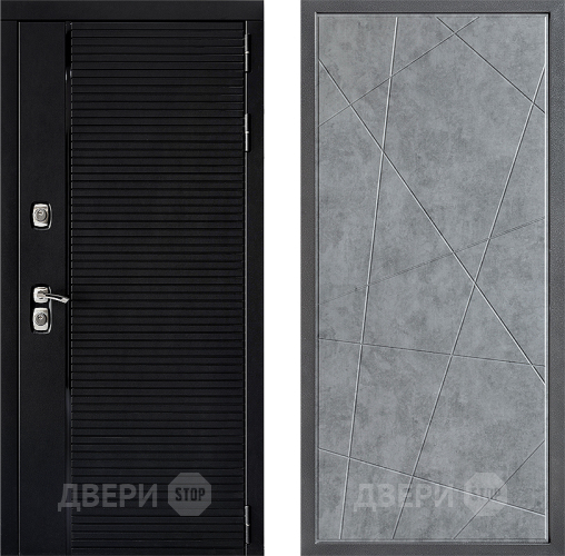 Входная металлическая Дверь Дверной континент ДК-1 ФЛ-655 Бетон серый в Павловском Посаде