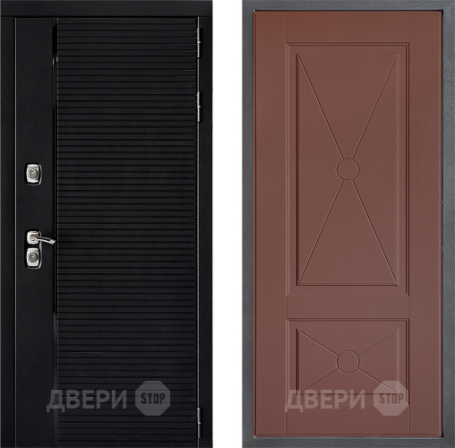 Входная металлическая Дверь Дверной континент ДК-1 ФЛ-617 Ясень шоколадный в Павловском Посаде