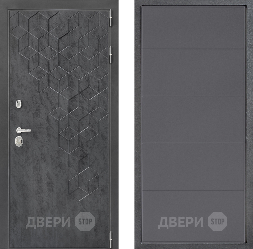 Входная металлическая Дверь Дверной континент ДК-3/713 ФЛ-649 Графит софт в Павловском Посаде