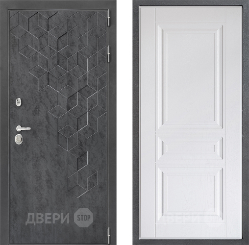 Входная металлическая Дверь Дверной континент ДК-3/713 ФЛ-243 Альберо Браш серебро в Павловском Посаде