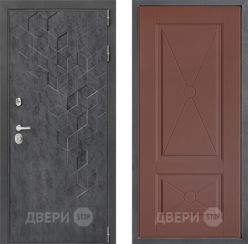 Входная металлическая Дверь Дверной континент ДК-3/713 ФЛ-617 Ясень шоколадный в Павловском Посаде