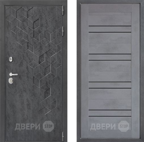 Входная металлическая Дверь Дверной континент ДК-3/713 ФЛ-49 Бетон серый в Павловском Посаде