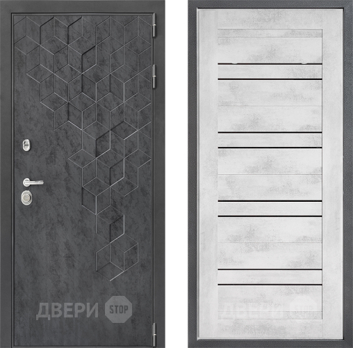 Входная металлическая Дверь Дверной континент ДК-3/713 ФЛ-49 Бетон снежный в Павловском Посаде