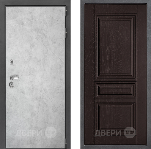 Входная металлическая Дверь Дверной континент ДК-3/743 ФЛ-243 Дуб шоколадный в Павловском Посаде