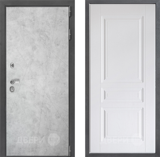 Входная металлическая Дверь Дверной континент ДК-3/743 ФЛ-243 Альберо Браш серебро в Павловском Посаде