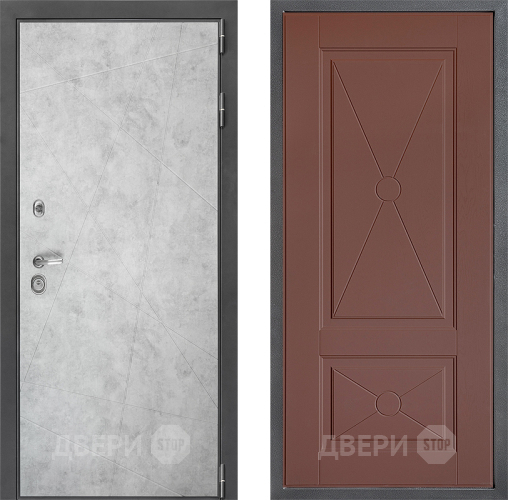 Входная металлическая Дверь Дверной континент ДК-3/743 ФЛ-617 Ясень шоколадный в Павловском Посаде
