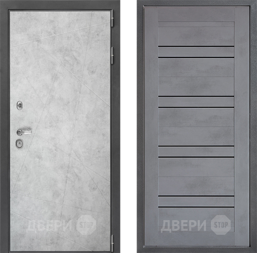 Входная металлическая Дверь Дверной континент ДК-3/743 ФЛ-49 Бетон серый в Павловском Посаде