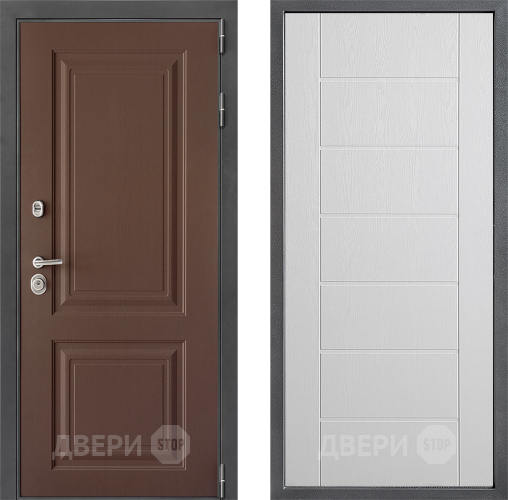 Входная металлическая Дверь Дверной континент ДК-3/729 ФЛ-Лайн Белое дерево в Павловском Посаде