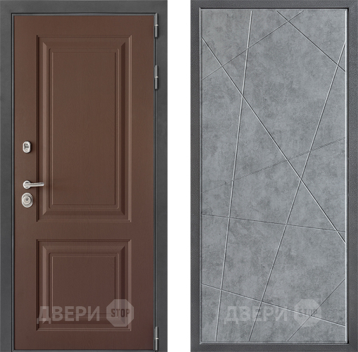 Входная металлическая Дверь Дверной континент ДК-3/729 ФЛ-655 Бетон серый в Павловском Посаде