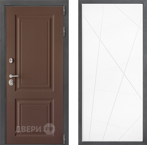 Входная металлическая Дверь Дверной континент ДК-3/729 ФЛ-655 Белый софт в Павловском Посаде