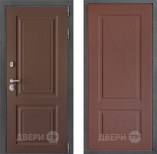 Входная металлическая Дверь Дверной континент ДК-3/729 ФЛ-617 Ясень шоколадный в Павловском Посаде