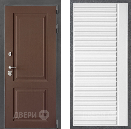 Входная металлическая Дверь Дверной континент ДК-3/729 ФЛ-757 Белое Стекло Софт милк в Павловском Посаде