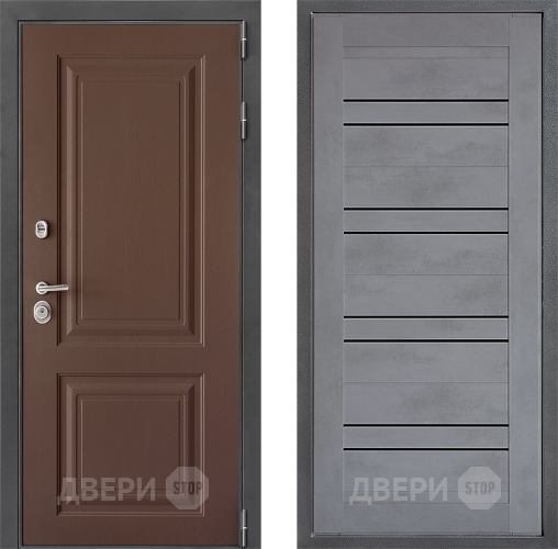 Входная металлическая Дверь Дверной континент ДК-3/729 ФЛ-49 Бетон серый в Павловском Посаде