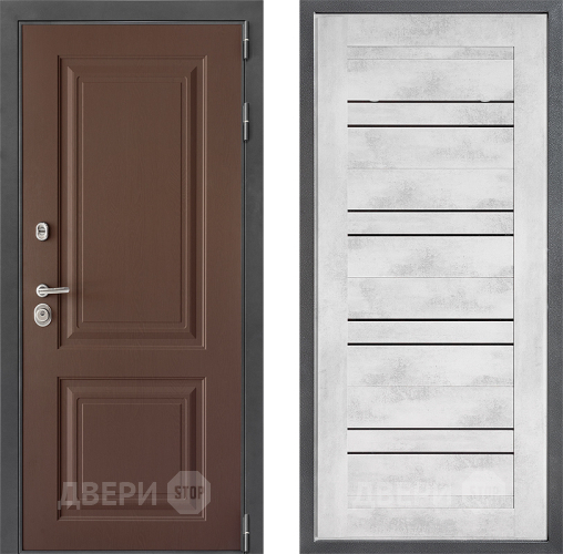 Входная металлическая Дверь Дверной континент ДК-3/729 ФЛ-49 Бетон снежный в Павловском Посаде