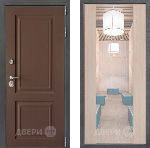 Дверь Дверной континент ДК-3/729 ФЛЗ-1 Зеркало Капучино в Павловском Посаде