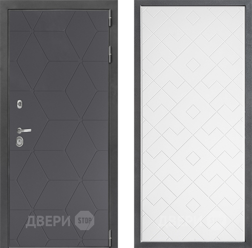 Входная металлическая Дверь Дверной континент ДК-3/744 ФЛ-Тиффани Белый софт в Павловском Посаде