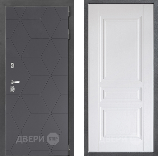 Входная металлическая Дверь Дверной континент ДК-3/744 ФЛ-243 Альберо Браш серебро в Павловском Посаде