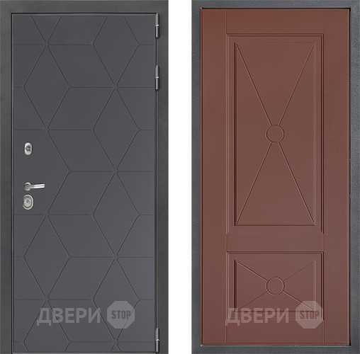 Входная металлическая Дверь Дверной континент ДК-3/744 ФЛ-617 Ясень шоколадный в Павловском Посаде