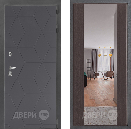 Входная металлическая Дверь Дверной континент ДК-3/744 ФЛЗ-1 Зеркало Венге в Павловском Посаде
