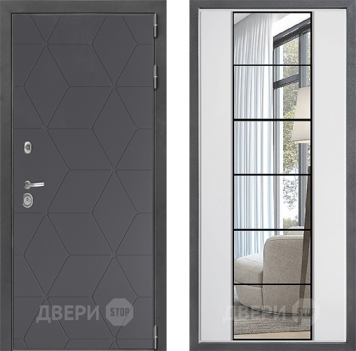 Дверь Дверной континент ДК-3/744 ФЛЗ-2 Зеркало Белый софт в Павловском Посаде