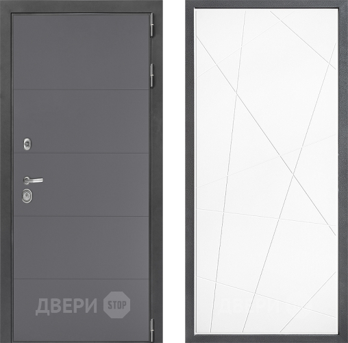 Входная металлическая Дверь Дверной континент ДК-3/649 ФЛ-655 Белый софт в Павловском Посаде