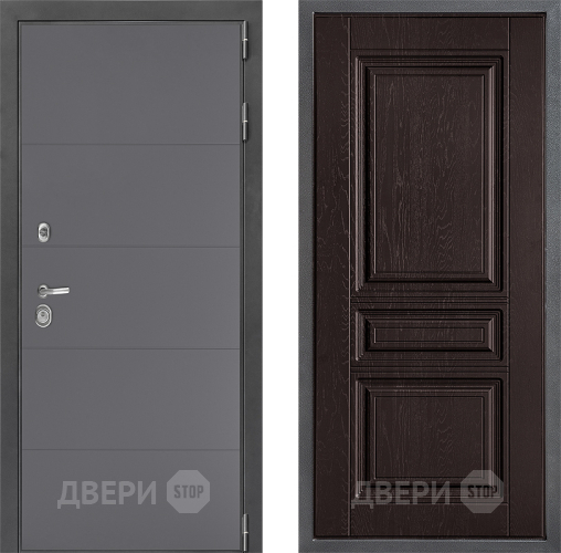 Входная металлическая Дверь Дверной континент ДК-3/649 ФЛ-243 Дуб шоколадный в Павловском Посаде