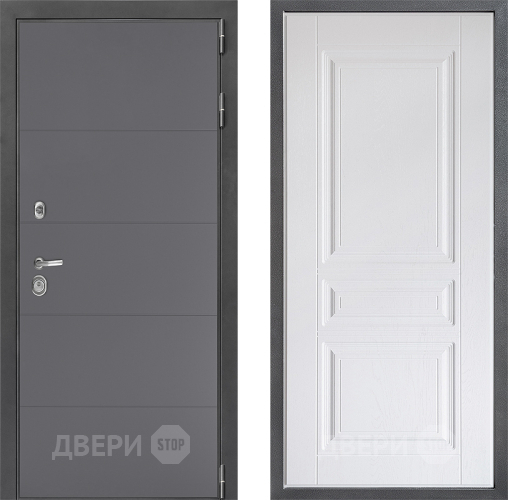 Входная металлическая Дверь Дверной континент ДК-3/649 ФЛ-243 Альберо Браш серебро в Павловском Посаде