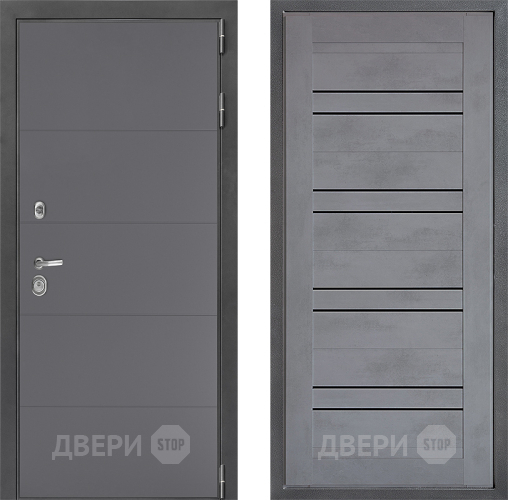 Входная металлическая Дверь Дверной континент ДК-3/649 ФЛ-49 Бетон серый в Павловском Посаде