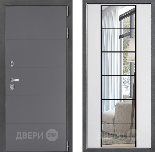 Дверь Дверной континент ДК-3/649 ФЛЗ-2 Зеркало Белый софт в Павловском Посаде