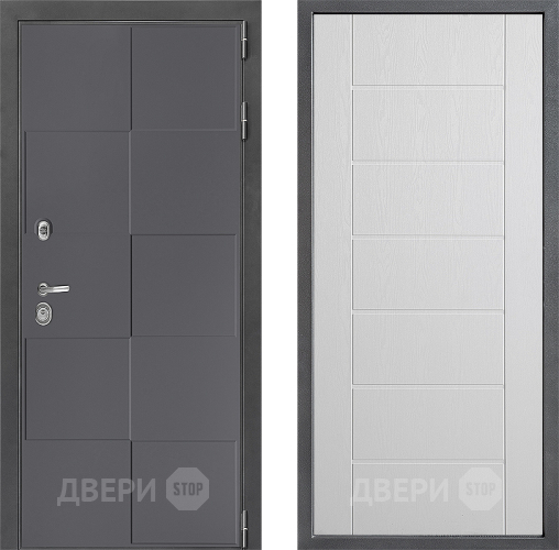 Входная металлическая Дверь Дверной континент ДК-3/606 ФЛ-Лайн Белое дерево в Павловском Посаде