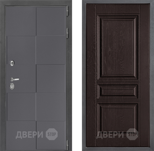 Входная металлическая Дверь Дверной континент ДК-3/606 ФЛ-243 Дуб шоколадный в Павловском Посаде